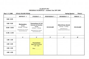 Finals Schedule 1/3