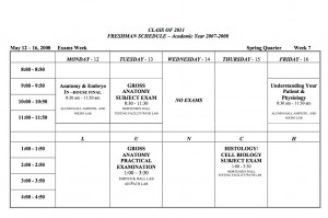 Finals Schedule 2